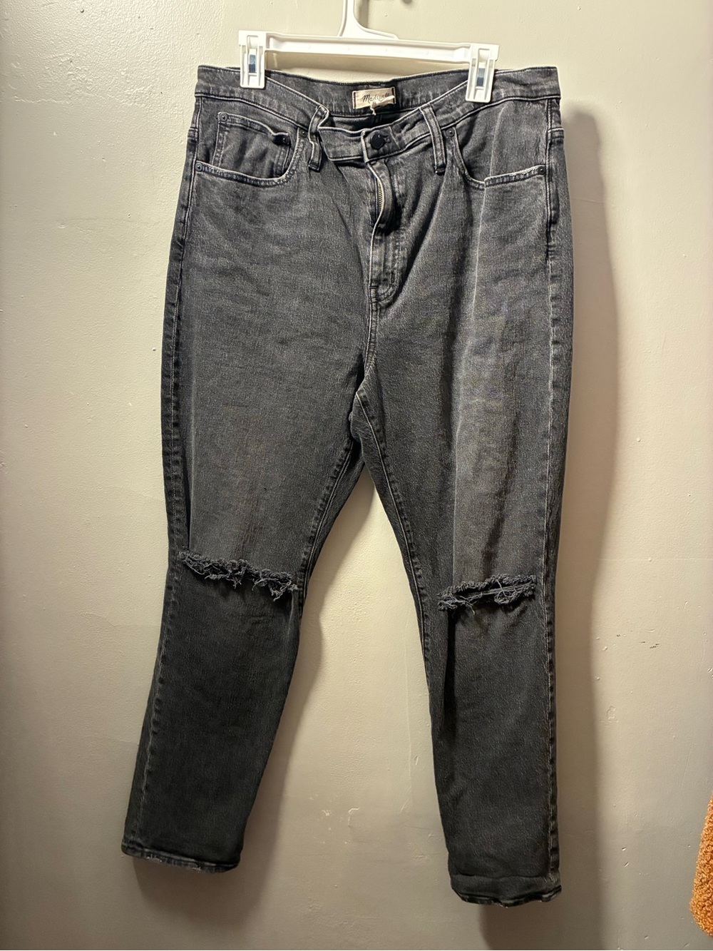 Madewell Charcoal High-rise Slim Boyjean